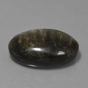 Ossidiana naturale nero da 26,10 ct, taglio ovale, opaco