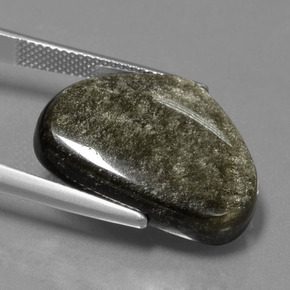 Ossidiana naturale nero da 19,03 ct, forma fantasia, opaco