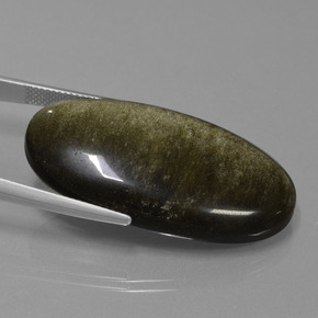 Ossidiana Marrone scuro naturale da 39.81 ct, Taglio ovale, Opaco