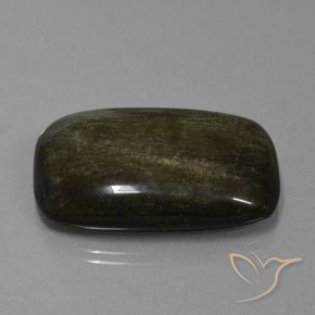 Ossidiana Nero con riflessi dorati naturale da 45.22 ct, Cuscino, Opaco