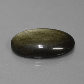Ossidiana naturale oro da 20,82 ct, taglio ovale, opaco