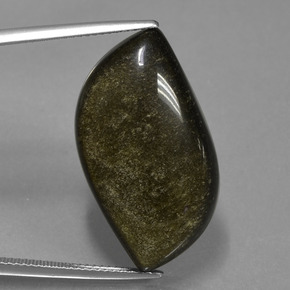 Ossidiana naturale nero da 25,29 ct, forma fantasia, opaco