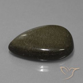 Ossidiana Nero con Bronzo naturale da 23.81 ct, Forma a pera, Opaco