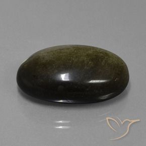 Ossidiana Nero naturale da 31.05 ct, Ovale, Opaco