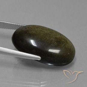 Ossidiana Nero naturale da 31.05 ct, Ovale, Opaco