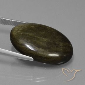 Ossidiana Marrone nerastro naturale da 31.37 ct, Ovale, Opaco