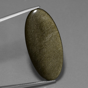 Ossidiana naturale nero da 15,09 ct, taglio ovale, opaco