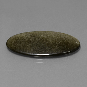 Ossidiana naturale nero da 15,09 ct, taglio ovale, opaco