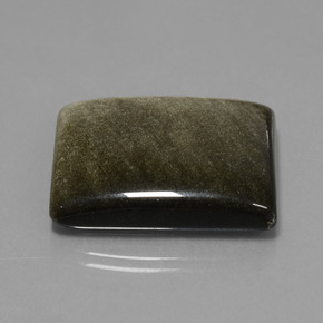 Ossidiana Lucentezza d'oro nero naturale da 39.20 ct, Taglio a baguette, Opaco