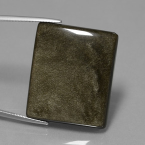 Ossidiana naturale nero da 38,59 ct, baguette, opaco