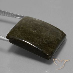 Ossidiana Nero con Bronzo naturale da 54.37 ct, Quadrato, Opaco