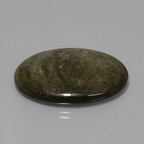 Ossidiana naturale nero da 28,74 ct, taglio ovale, opaco
