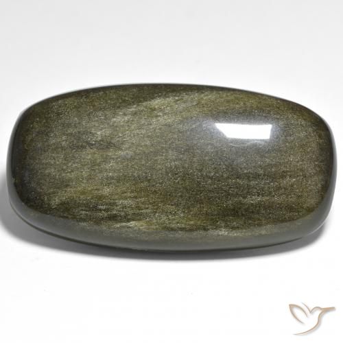57.10ct Naturale Multicolore Ossidiana, Cuscino, Opaco