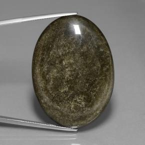 Ossidiana naturale dorato da 57,33 ct, taglio ovale, opaco