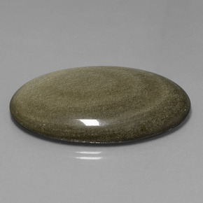 Ossidiana Lucentezza d'oro nero naturale da 71.91 ct, Taglio ovale, Opaco