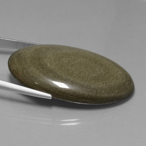 Ossidiana Lucentezza d'oro nero naturale da 71.91 ct, Taglio ovale, Opaco