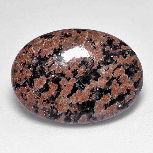 Ossidiana naturale multicolore da 7,69 ct, taglio ovale, opaco