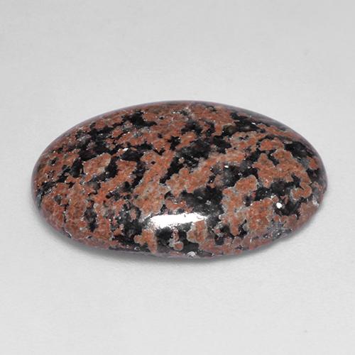 Ossidiana naturale multicolore da 7,69 ct, taglio ovale, opaco