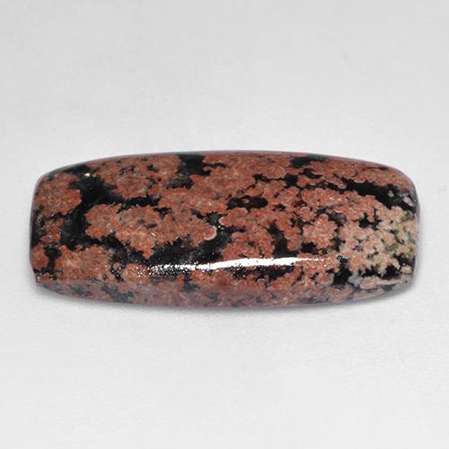 Ossidiana naturale multicolore da 8,20 ct, taglio a cuscino, opaco