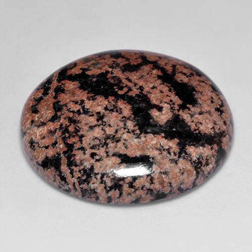Ossidiana Multicolore naturale da 28.34 ct, Taglio rotondo, Opaco