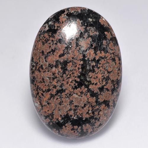 Ossidiana naturale multicolore da 26,35 ct, taglio ovale, opaco