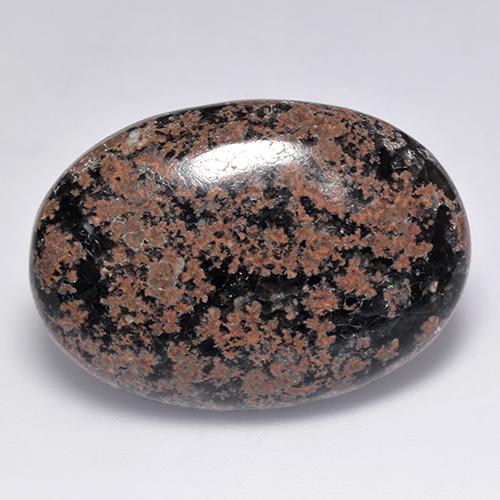 Ossidiana naturale multicolore da 26,35 ct, taglio ovale, opaco