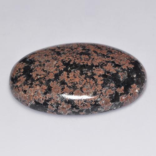 Ossidiana naturale multicolore da 26,35 ct, taglio ovale, opaco