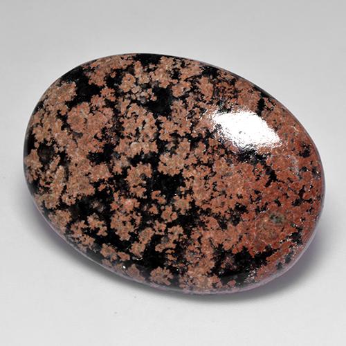 Ossidiana naturale multicolore da 44,88 ct, taglio ovale, opaco