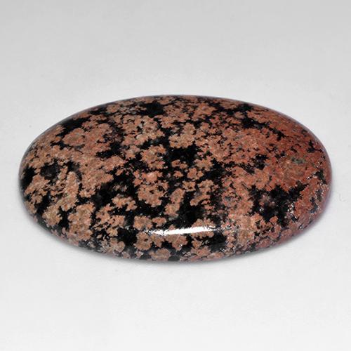 Ossidiana naturale multicolore da 44,88 ct, taglio ovale, opaco