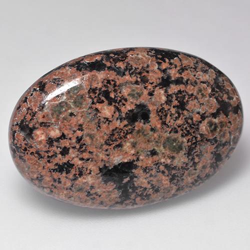 Ossidiana naturale multicolore da 25,01 ct, taglio ovale, opaco
