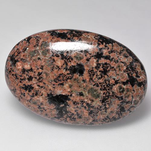 Ossidiana naturale multicolore da 25,01 ct, taglio ovale, opaco