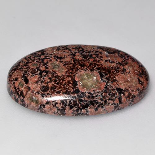 Ossidiana naturale multicolore da 15,91 ct, taglio ovale, opaco