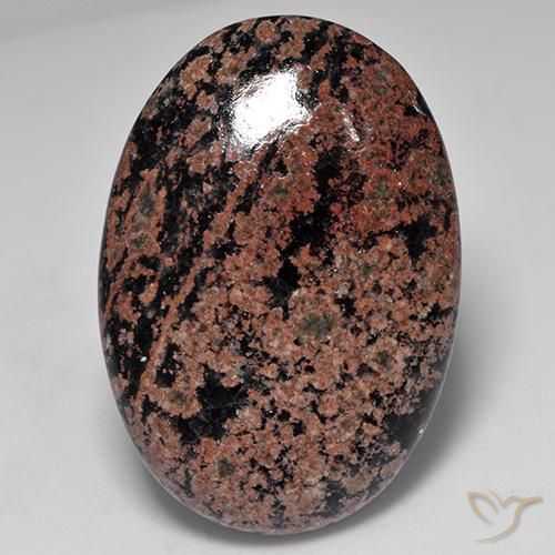 34.04ct Naturale Multicolore Ossidiana, Ovale, Opaco