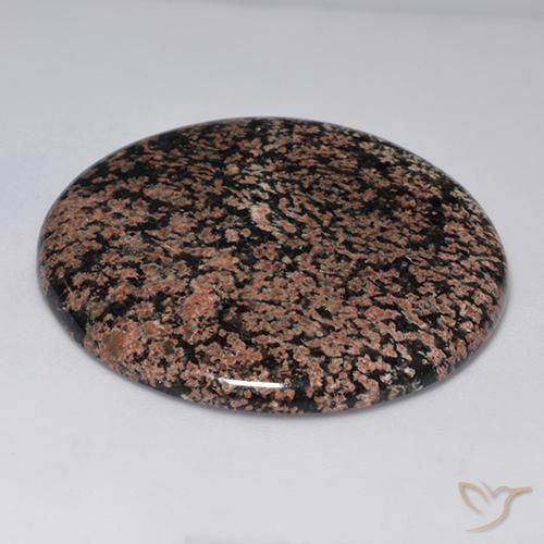 Ossidiana Multicolore naturale da 58.60 ct, Taglio rotondo, Opaco