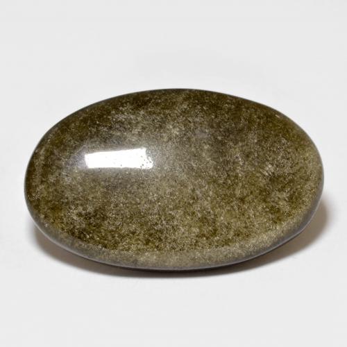Ossidiana naturale nero da 10,35 ct, taglio ovale, opaco