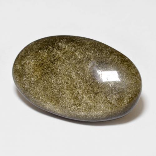 Ossidiana naturale nero da 10,35 ct, taglio ovale, opaco
