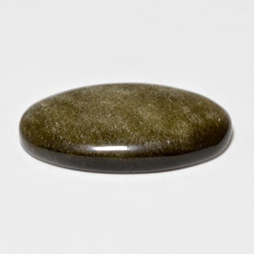 Ossidiana naturale nero da 10,35 ct, taglio ovale, opaco