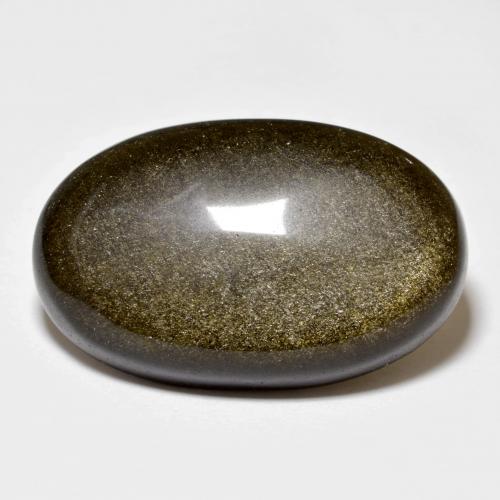 Ossidiana naturale nero da 15,53 ct, taglio ovale, opaco