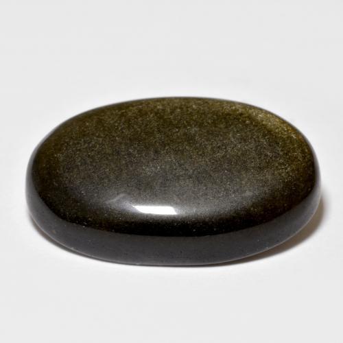 Ossidiana naturale nero da 15,53 ct, taglio ovale, opaco