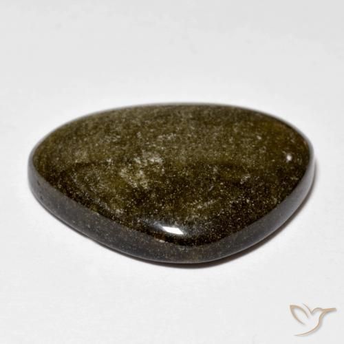 Ossidiana Marrone chiaro nerastro naturale da 18.03 ct, Taglio trillion, Opaco