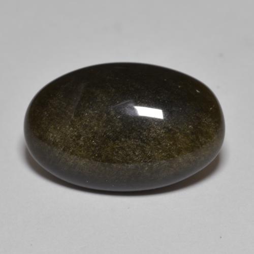 Ossidiana naturale nero da 8,61 ct, taglio ovale, opaco