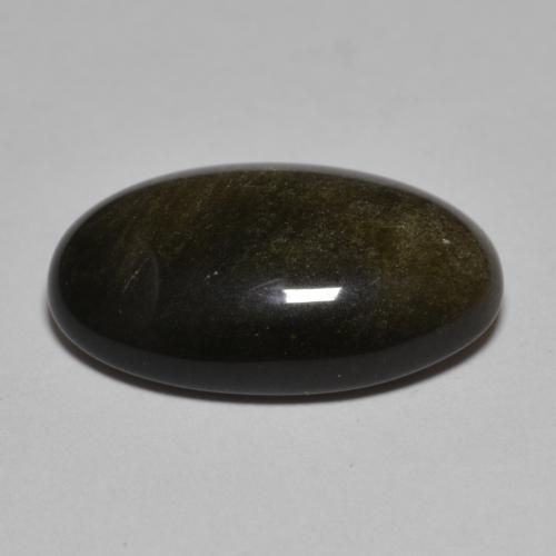 Ossidiana naturale nero da 8,61 ct, taglio ovale, opaco