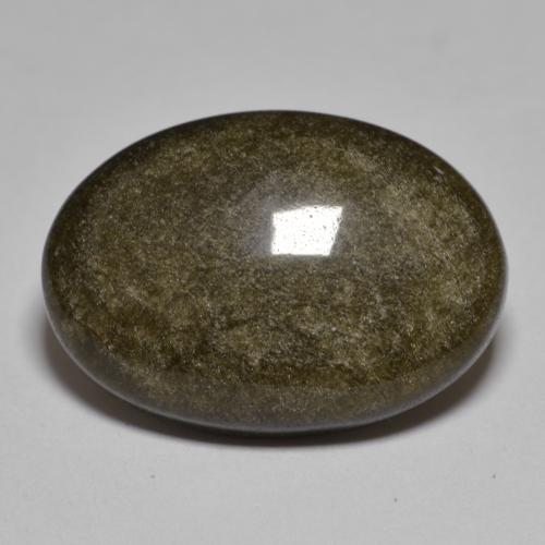 Ossidiana naturale nero da 12,75 ct, taglio ovale, opaco