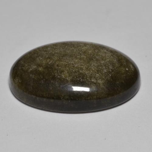 Ossidiana naturale nero da 12,75 ct, taglio ovale, opaco