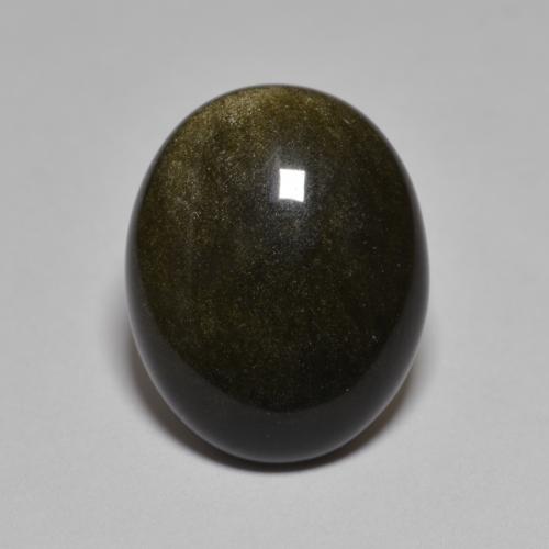 Ossidiana naturale nero da 10,15 ct, taglio ovale, opaco