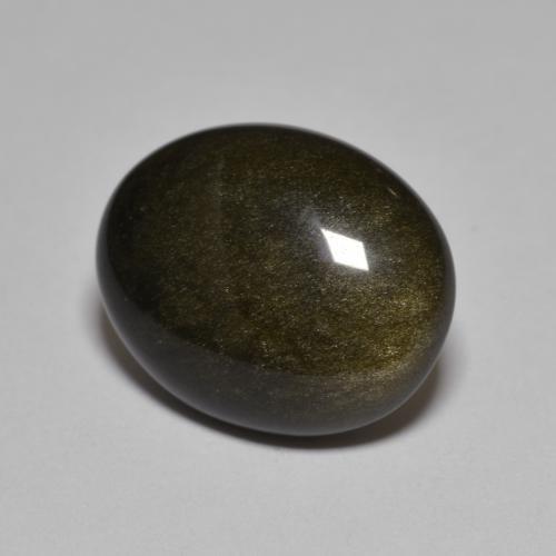 Ossidiana naturale nero da 10,15 ct, taglio ovale, opaco