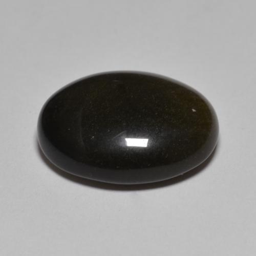 Ossidiana naturale nero da 10,15 ct, taglio ovale, opaco