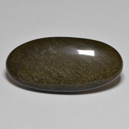 Ossidiana naturale nero da 17,99 ct, taglio ovale, opaco