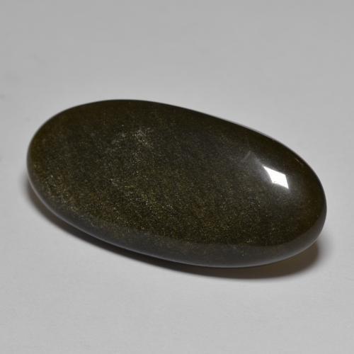 Ossidiana naturale nero da 17,99 ct, taglio ovale, opaco