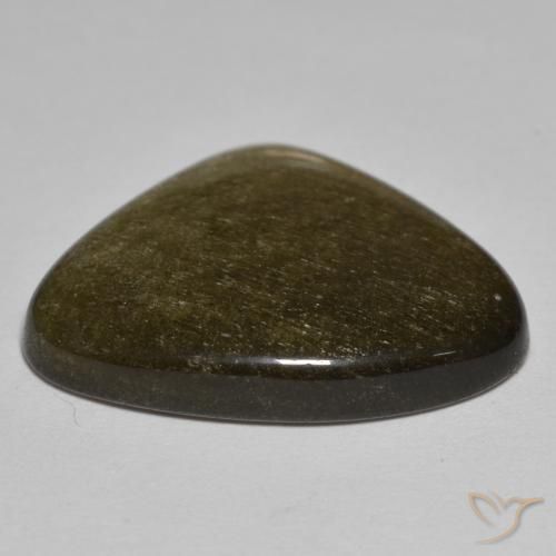 Ossidiana Marrone chiaro nerastro naturale da 12.98 ct, Taglio trillion, Opaco